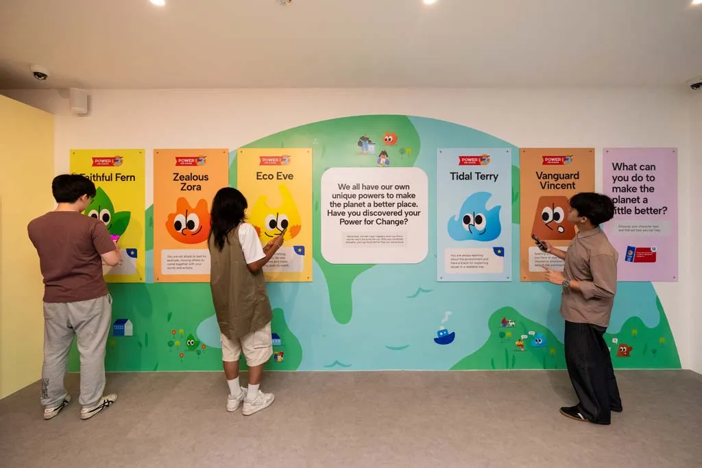 Students participating in a hands-on carbon learning activity