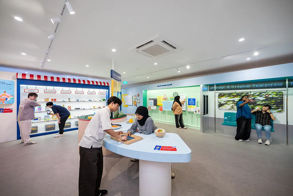 Visitors exploring themed climate zones during their visit