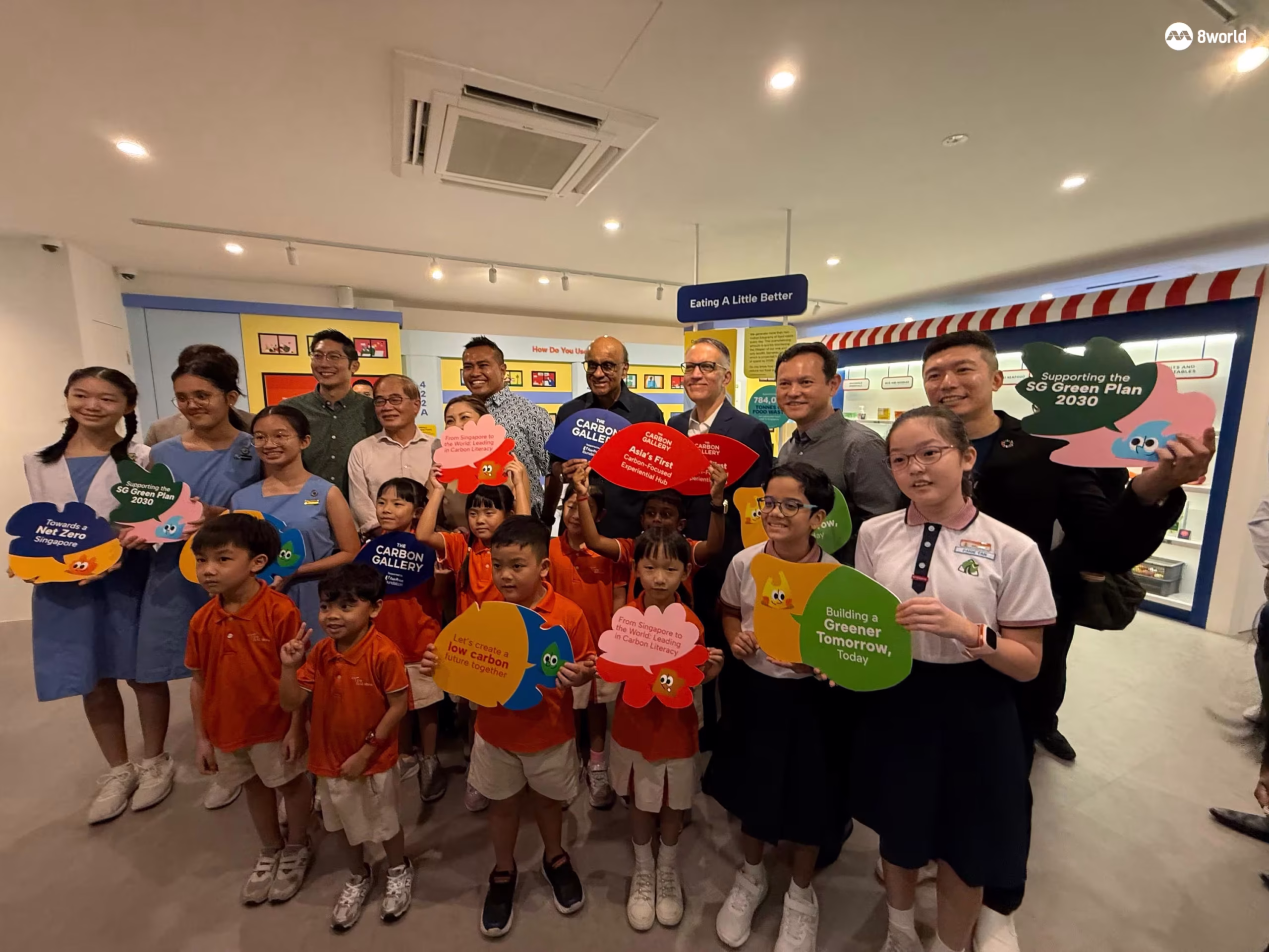 Tour group experiencing live science demonstrations